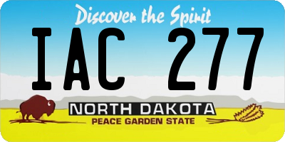 ND license plate IAC277