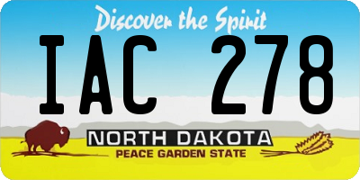 ND license plate IAC278