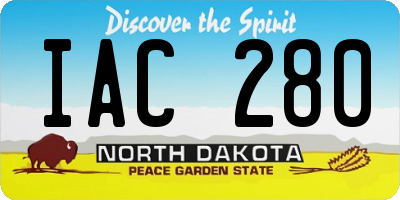 ND license plate IAC280