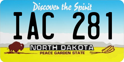 ND license plate IAC281