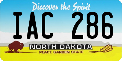 ND license plate IAC286