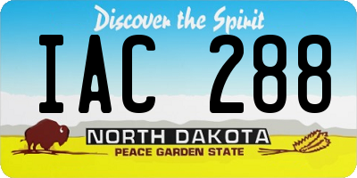 ND license plate IAC288