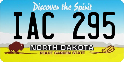 ND license plate IAC295