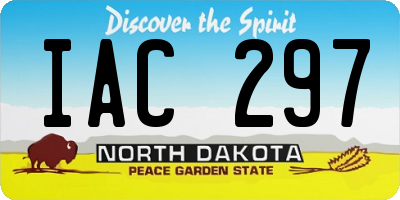 ND license plate IAC297