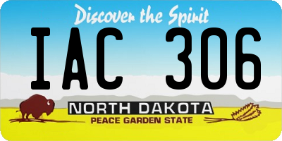 ND license plate IAC306