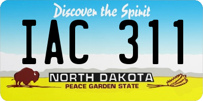 ND license plate IAC311