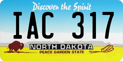 ND license plate IAC317