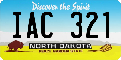 ND license plate IAC321