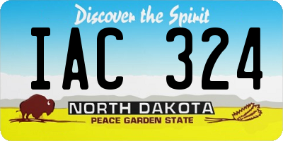 ND license plate IAC324