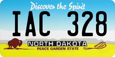 ND license plate IAC328