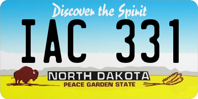 ND license plate IAC331