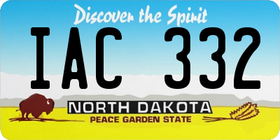 ND license plate IAC332