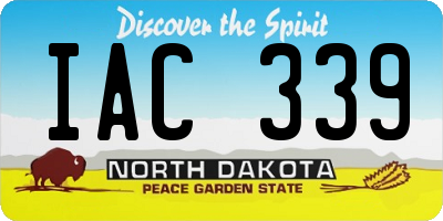 ND license plate IAC339