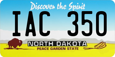 ND license plate IAC350