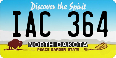 ND license plate IAC364