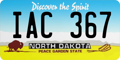 ND license plate IAC367