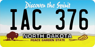 ND license plate IAC376