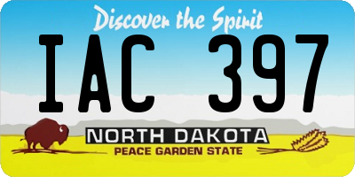 ND license plate IAC397