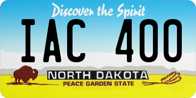 ND license plate IAC400