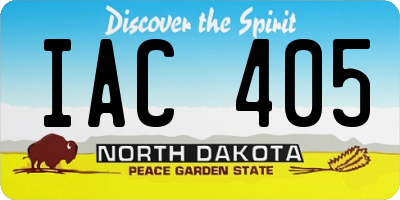 ND license plate IAC405