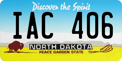 ND license plate IAC406