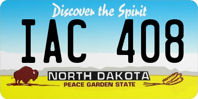 ND license plate IAC408