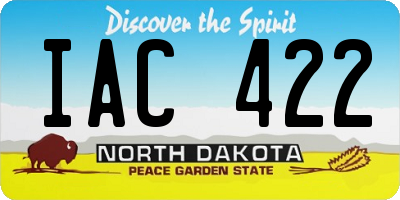 ND license plate IAC422
