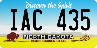 ND license plate IAC435