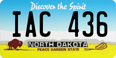 ND license plate IAC436