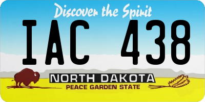ND license plate IAC438