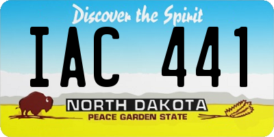 ND license plate IAC441