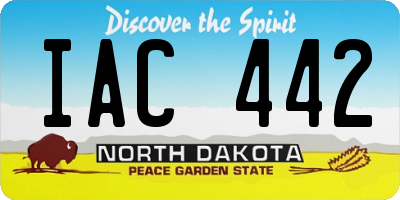 ND license plate IAC442