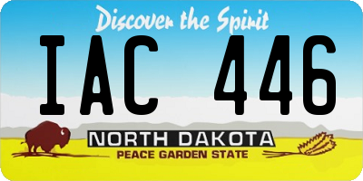 ND license plate IAC446