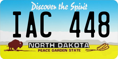ND license plate IAC448