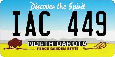 ND license plate IAC449