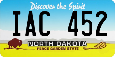 ND license plate IAC452