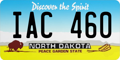 ND license plate IAC460