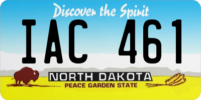 ND license plate IAC461