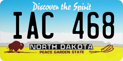 ND license plate IAC468