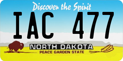 ND license plate IAC477