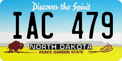 ND license plate IAC479