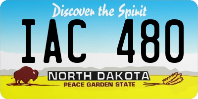 ND license plate IAC480
