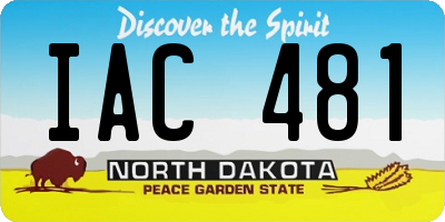 ND license plate IAC481