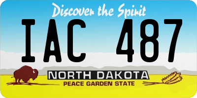 ND license plate IAC487