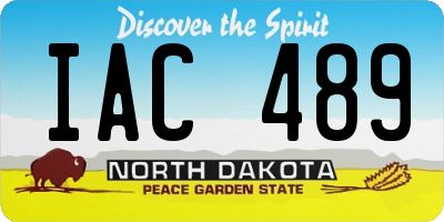 ND license plate IAC489