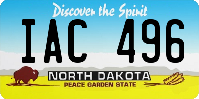 ND license plate IAC496