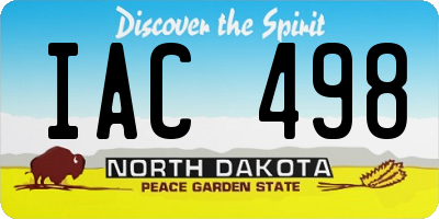 ND license plate IAC498