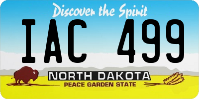 ND license plate IAC499