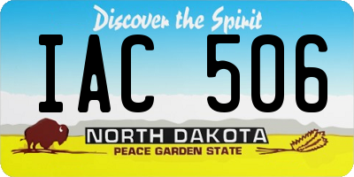 ND license plate IAC506