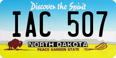 ND license plate IAC507